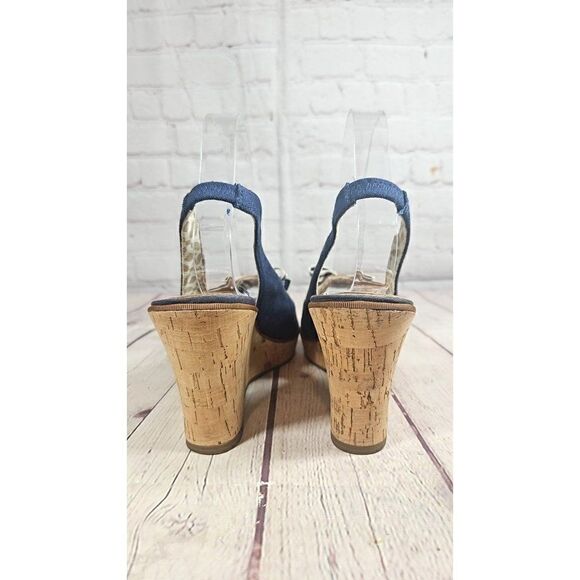 Sperry Open-Toe Cork Wedge Slingback Sandals Women's Size 8.5 - Picture 6 of 9